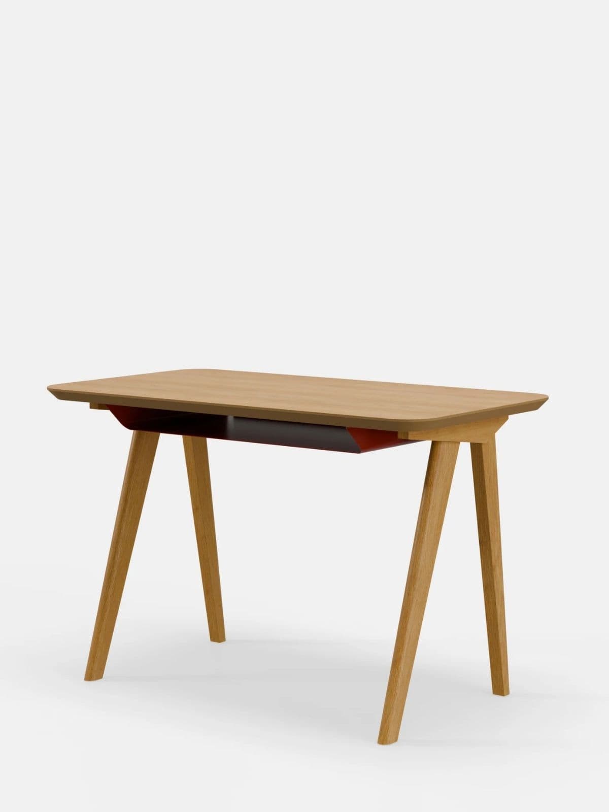 Biurko Minimalist S60 Plus czerwone, dąb 02 Natural, 366 Concept - 368413