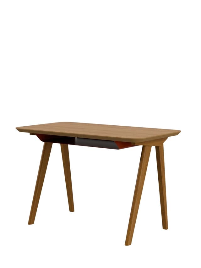 Biurko Minimalist S60 Plus czerwone, dąb 03 Dark, 366 Concept - WYMIARY