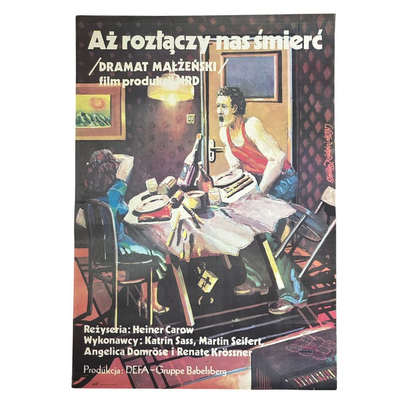 Plakat filmowy „Aż rozłączy nas śmierć”, 96x68 cm, aut. C. Kościelniak, Polska, lata 70.