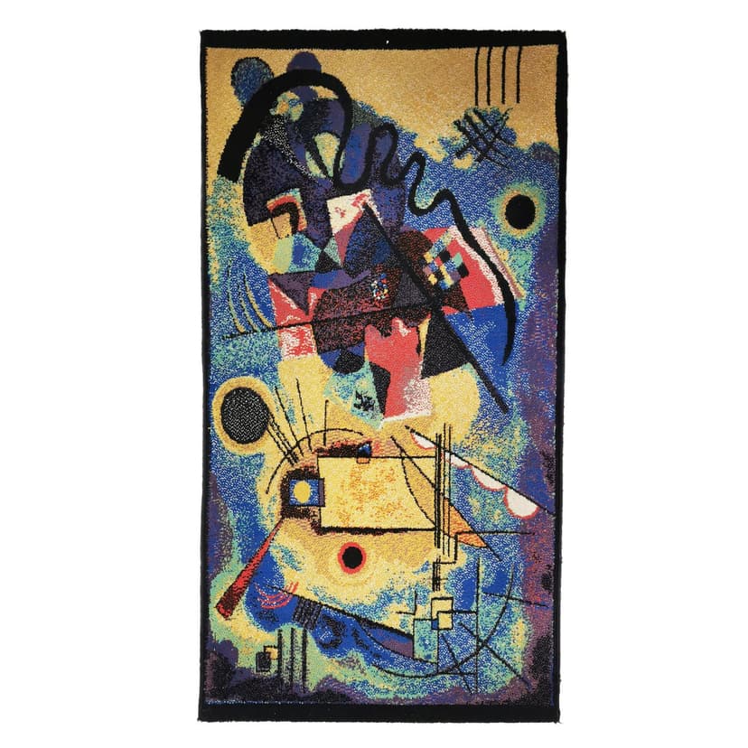 Dywan Wassily Kandinsky 165x85, wielokolorowy, tkanina, Shahbano, Niemcy, lata 80.