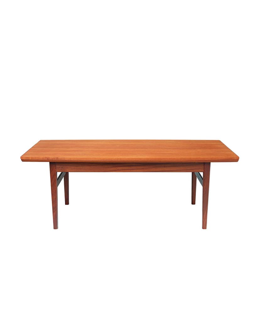 Stół jadalniany, teak brązowy, Dania, lata 70.