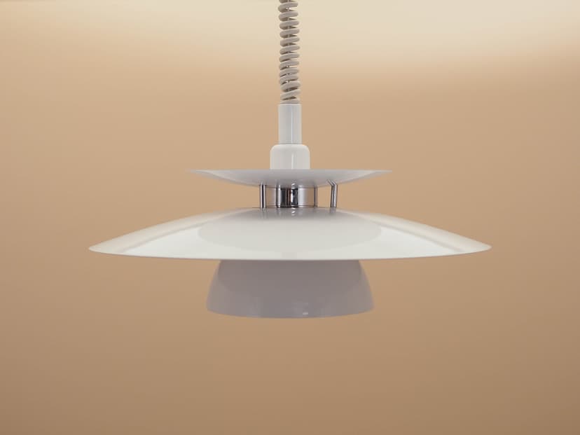 Lampa wisząca warstwowa, biały, metal, Dania