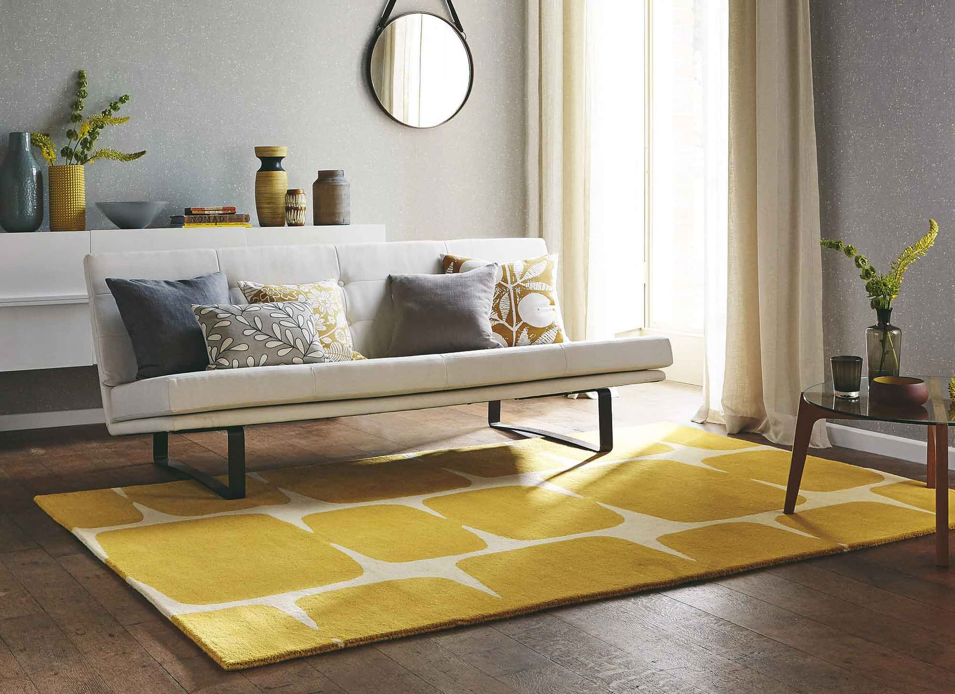 Dywan Lohko Honey, żółty, 120x180 cm, wełna, Scion Living - 372515