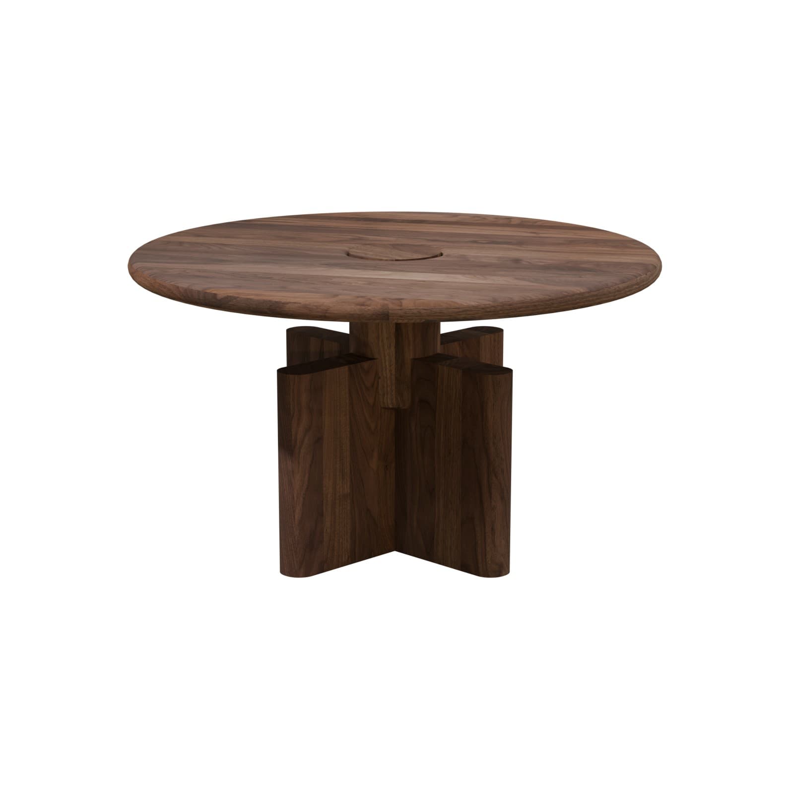 Coffee table Solis 01.01 American walnut, Ø52, Snapp Form