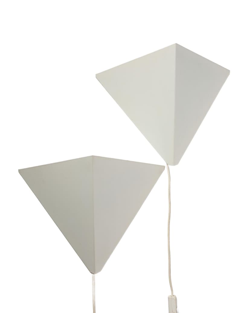 para kinkietów minimalistycznych, szary, metal, Dania, lata 80.
