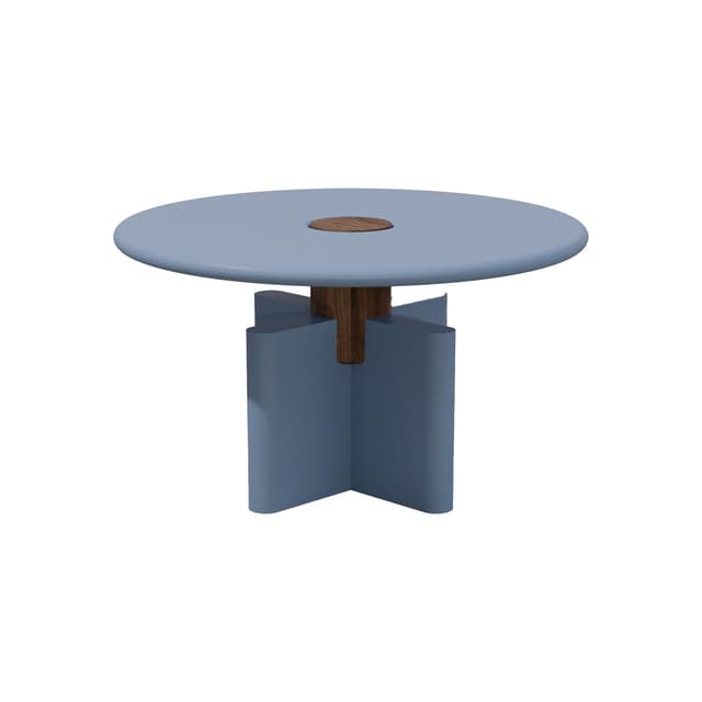 Coffee table Solis 01.01 blue MDF, American walnut, Ø52, Snapp Form - DIMENSION