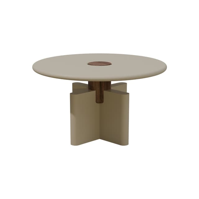 Coffee table Solis 01.01 grey MDF, American walnut, Ø52, Snapp Form - DIMENSION
