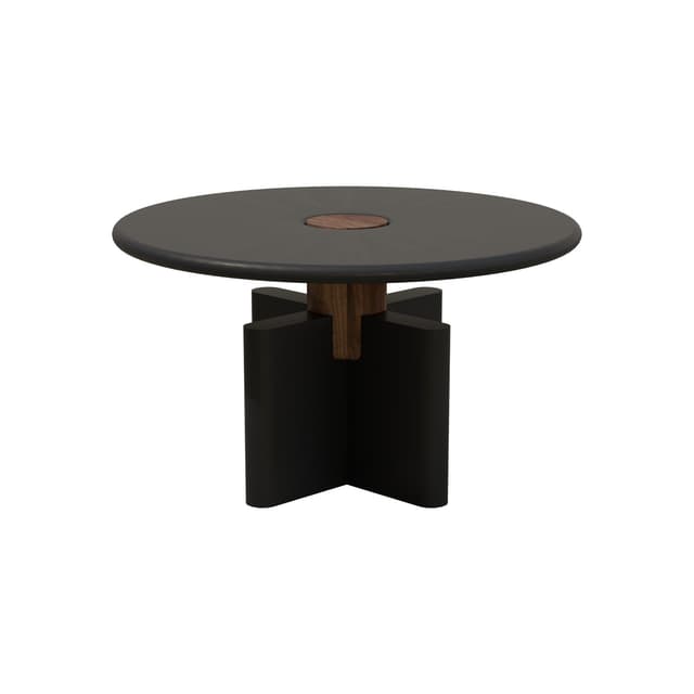 Coffee table Solis 01.01 navy blue MDF, American walnut, Ø52, Snapp Form - DIMENSION