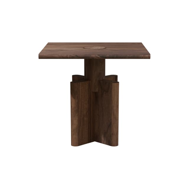 Side table Solis 01.02 American walnut, 43x43, Snapp Form - DIMENSION