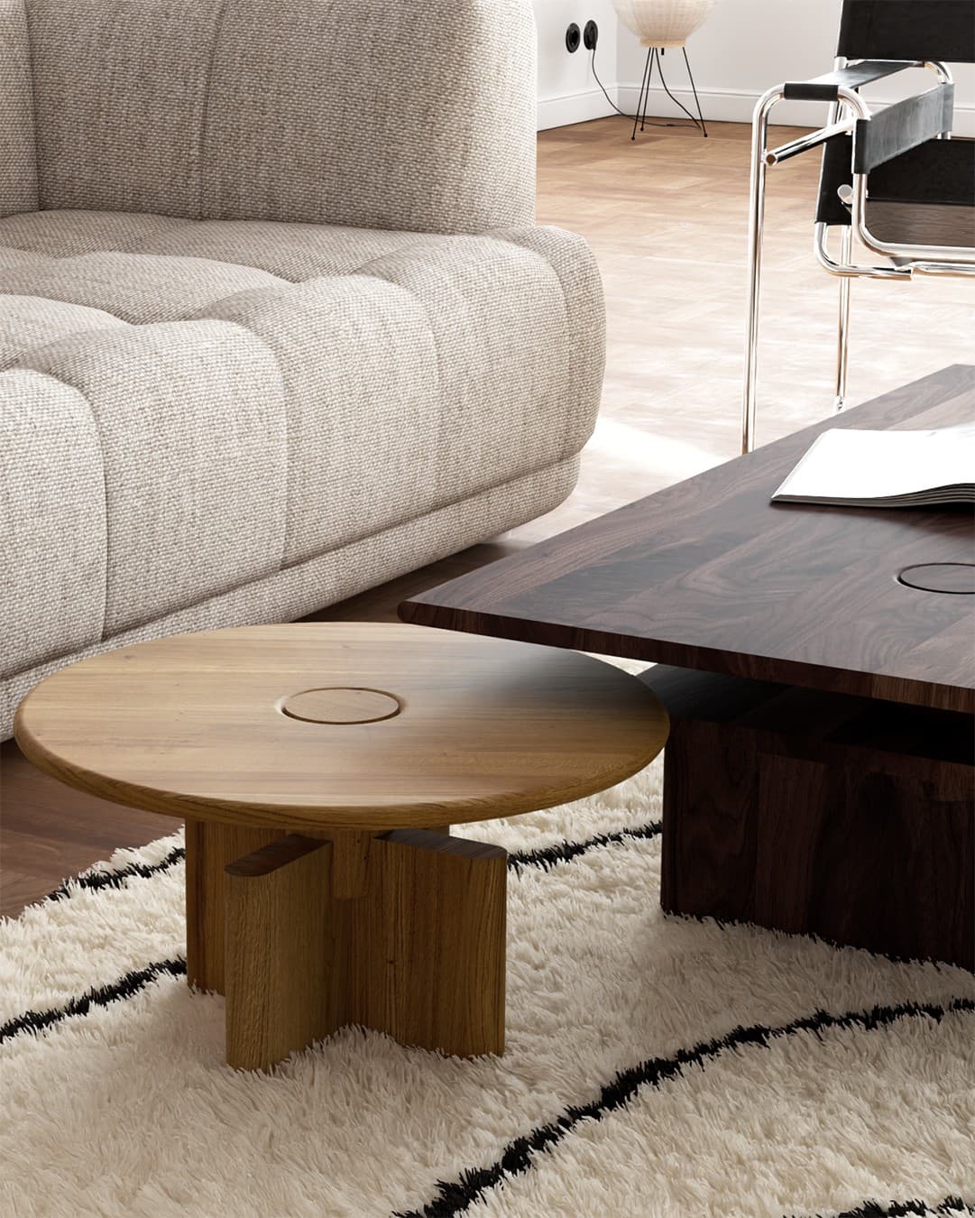 Coffee table Solis 02.01 oak 120x72, Snapp Form - 373250