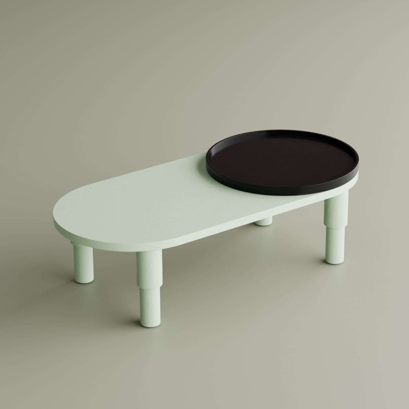 Coffee table Tele 02.01 burgundy, 130x60, Snapp Form - 373318