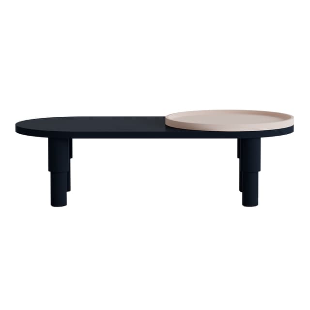 Coffee table Tele 02.01 with tray navy blue, pink 130x60, Snapp Form - DIMENSION