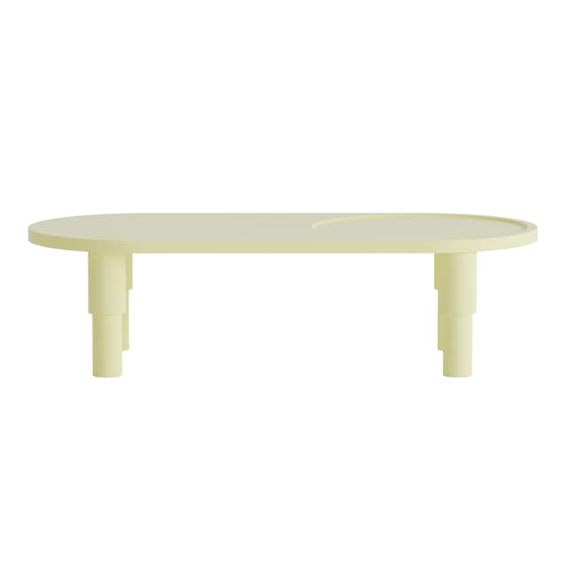 Coffee table Tele 02.01 yellow, 130x60, Snapp Form - DIMENSION