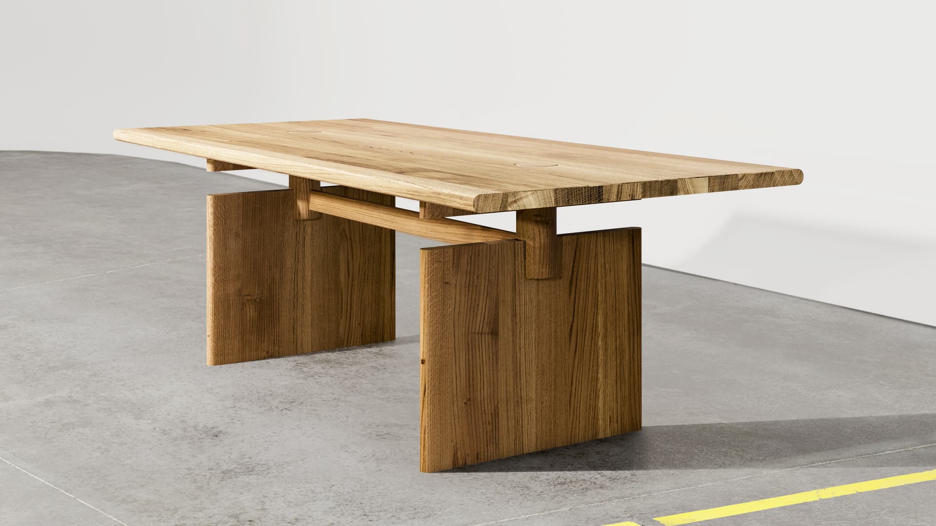 Table Solis 03.01 American walnut 180x90, Snapp Form - 373494
