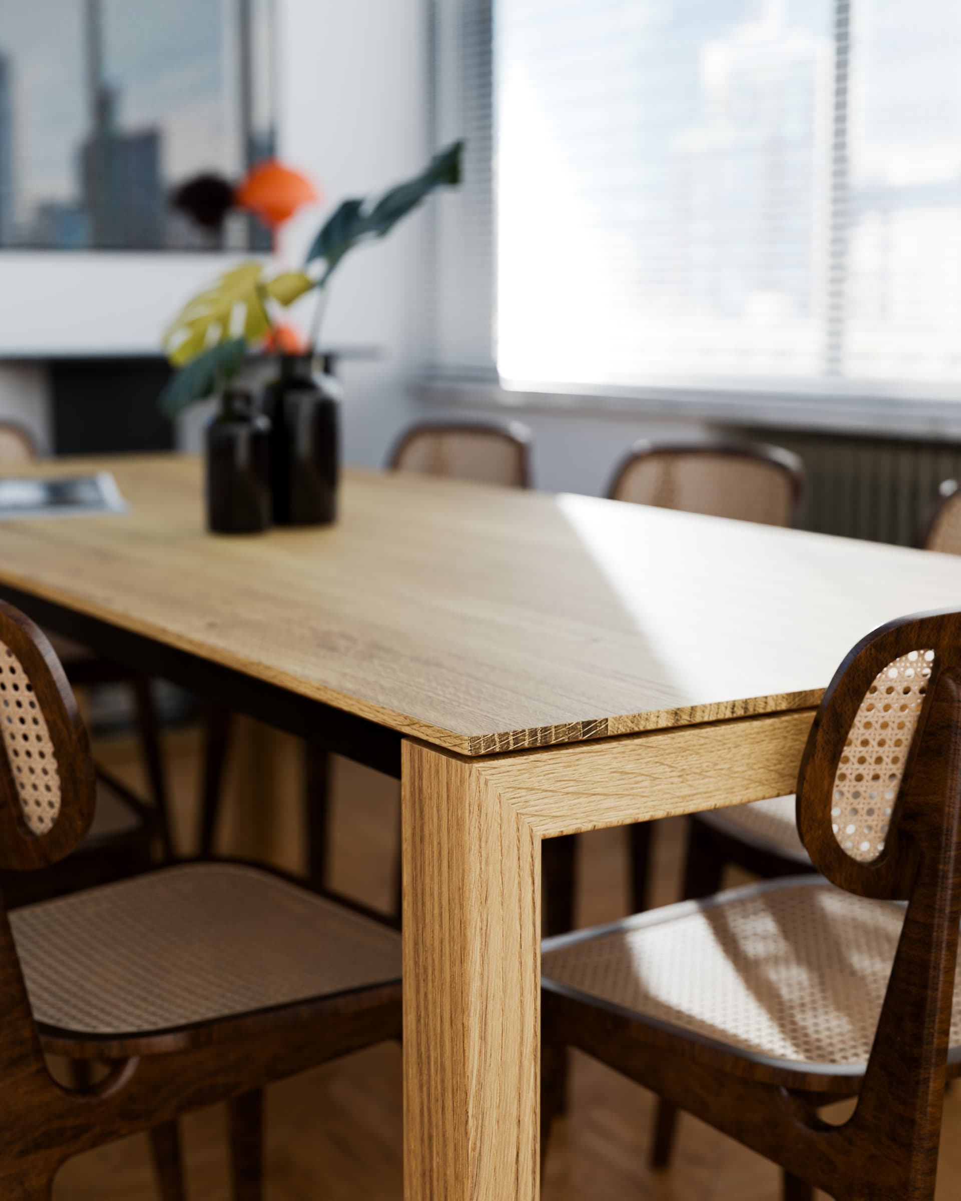 Table Aras 03.01 American walnut 160x90, Snapp Form - 373523