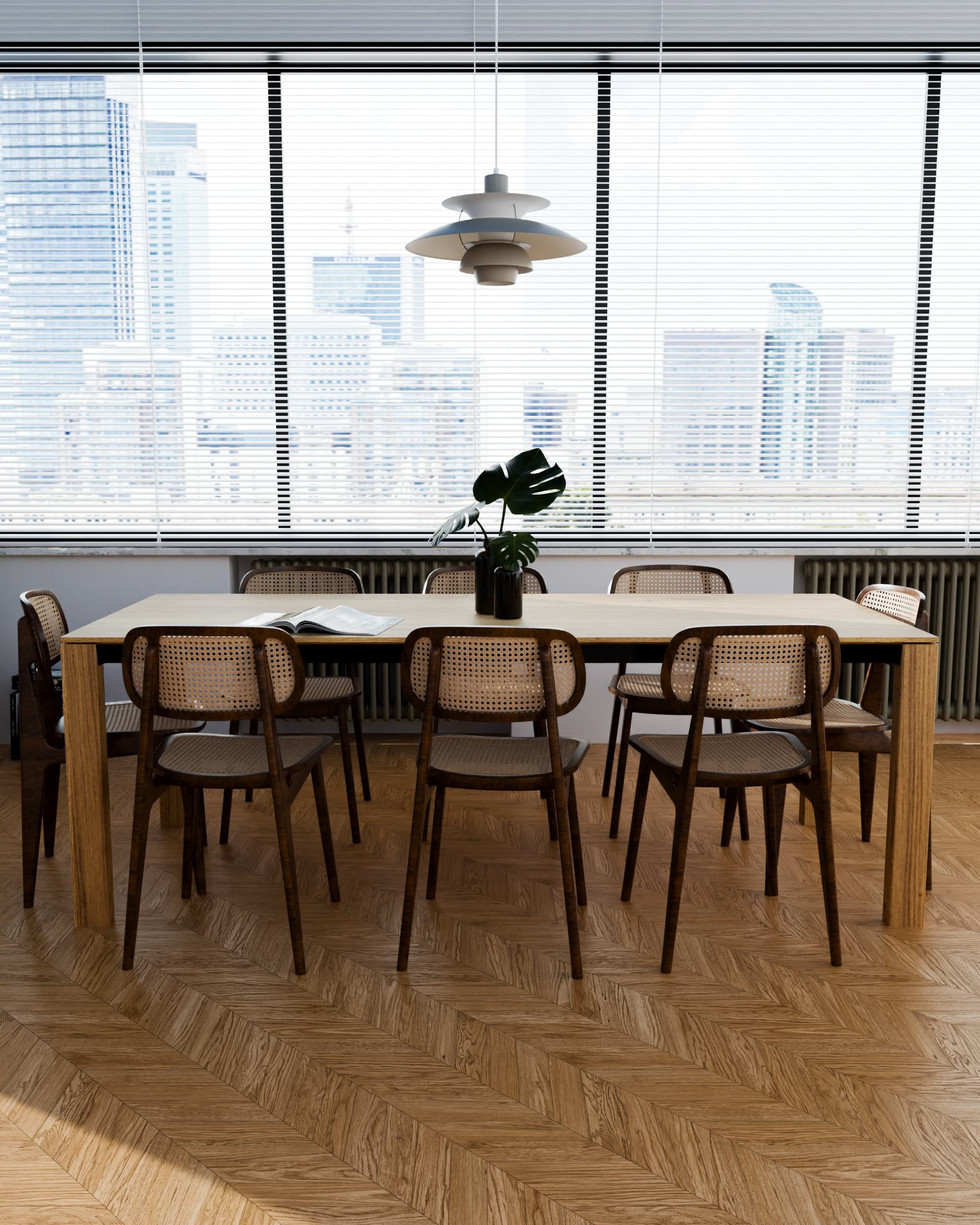 Table Aras 03.01 American walnut 160x90, Snapp Form - 373524