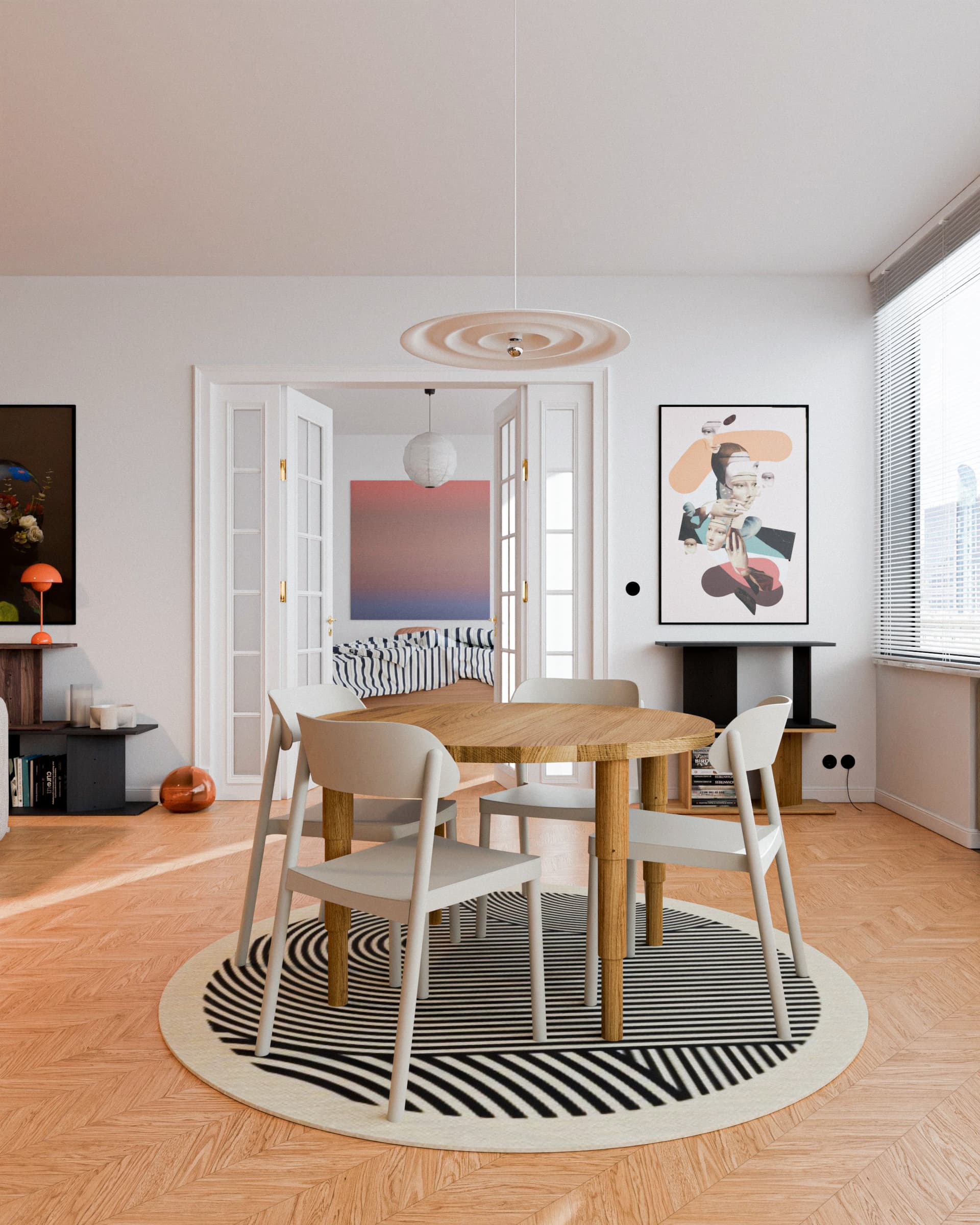 Table Tele Round 03.02 navy blue, Ø120, Snapp Form - 373574