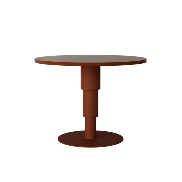 Table Tele one 03.01 red brown ash Ø100, Snapp Form - DIMENSION