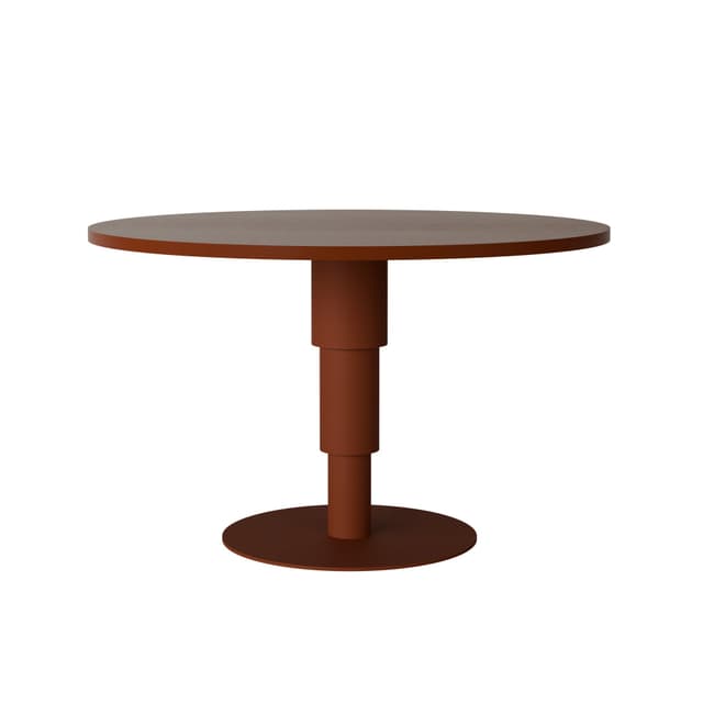 Table Tele one 03.02 reddish brown ash Ø120, Snapp Form - DIMENSION