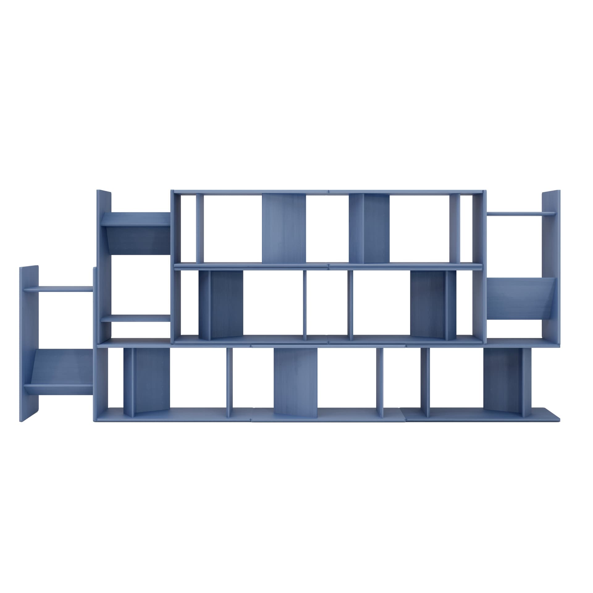 Shelving unit Vero 05, blue, 138x322x35, Snapp Form