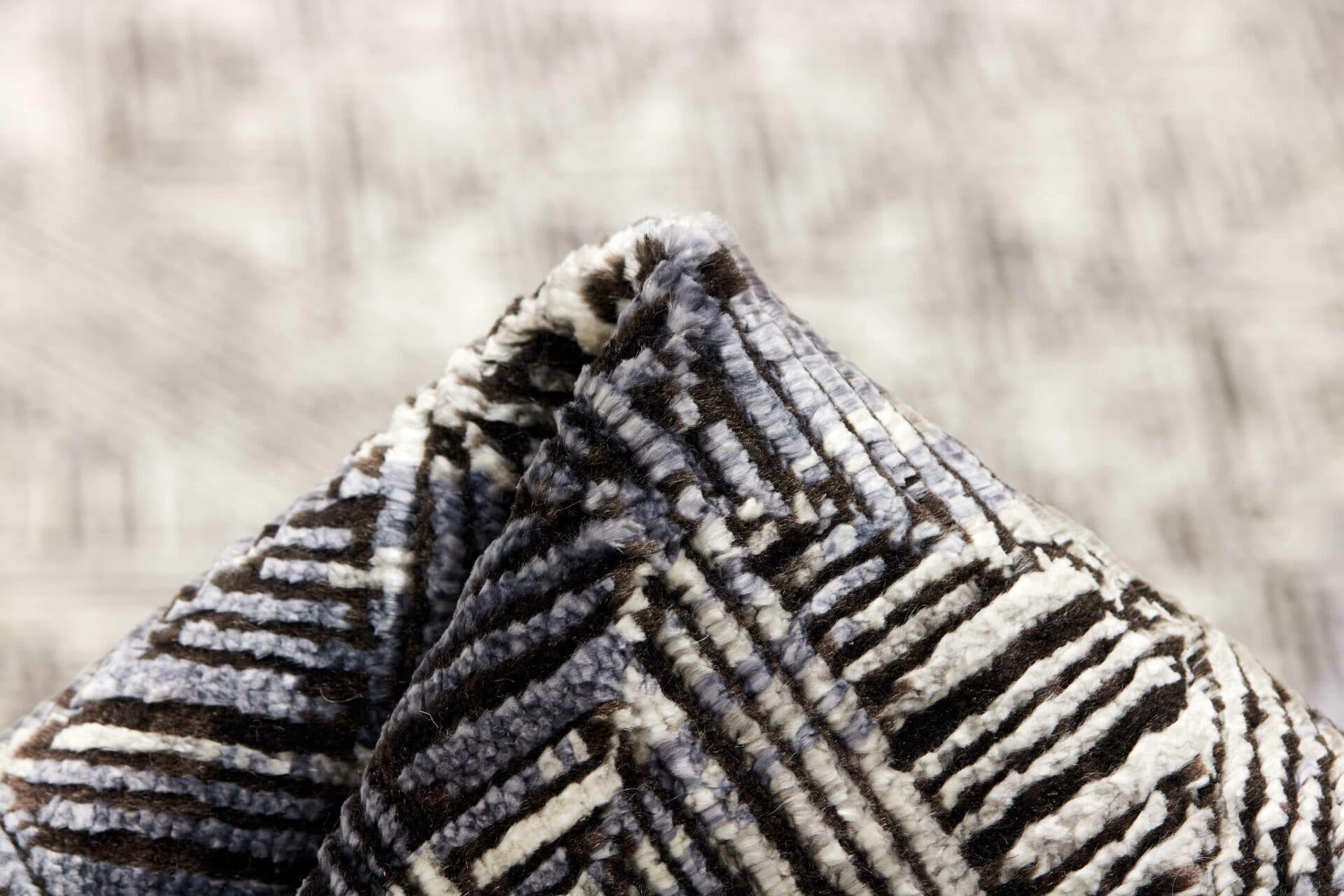Rug Seduction black grey silver, 250x350 cm, wool viscose, Reza's - 374111
