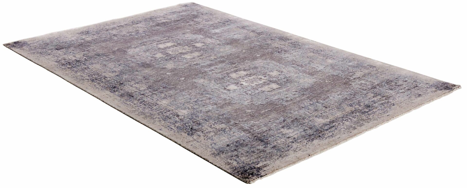 Rug Seduction grey blue beige, 250x350, wool viscose, Reza's - 374171