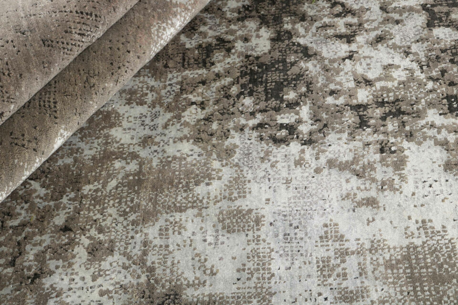 Rug Seduction beige white grey brown, 250x300, wool viscose, Reza's - 374191