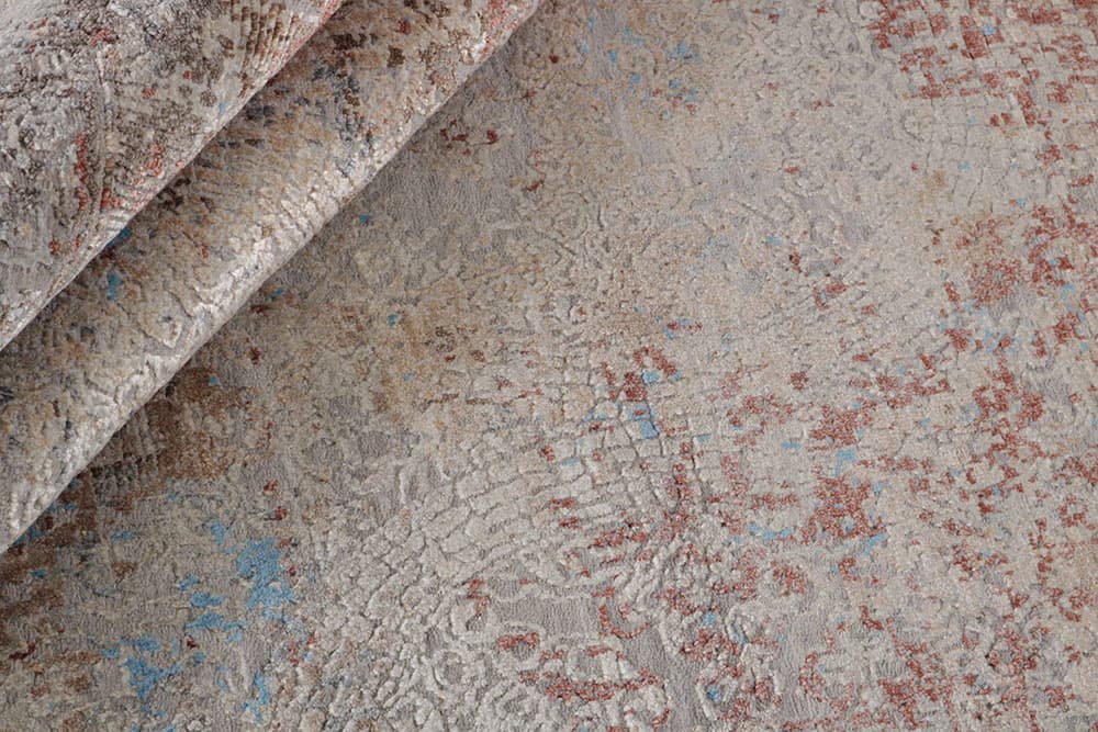 Rug Seduction beige red blue, 170x240, wool viscose, Reza's - 374205