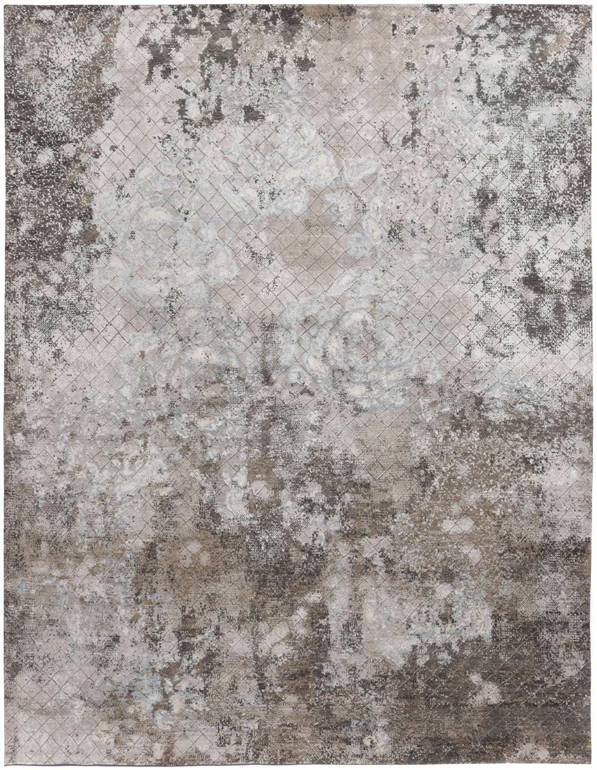 Rug Seduction beige grey white, 170x240, wool viscose, Reza's