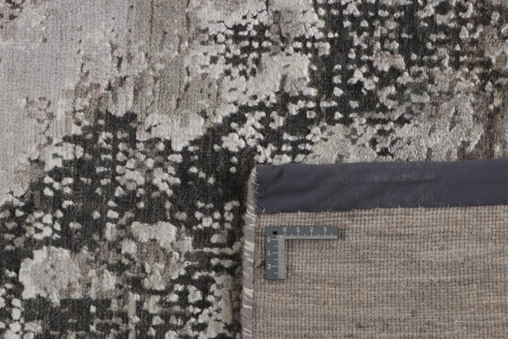 Rug Seduction grey white black silver, 170x240, wool viscose, Reza's - 374255