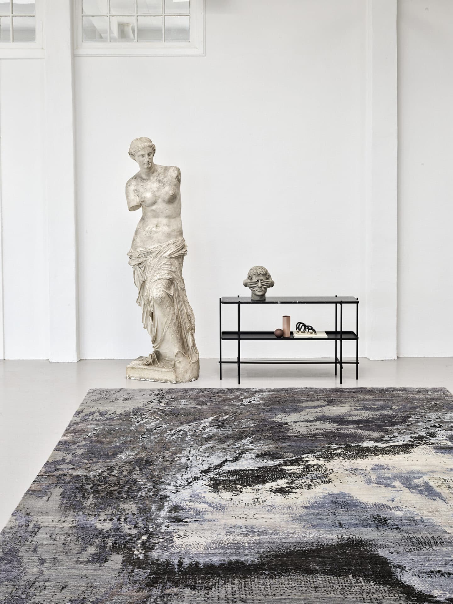 Rug Seduction grey silver brown, 200x300, wool viscose, Reza's - 374554