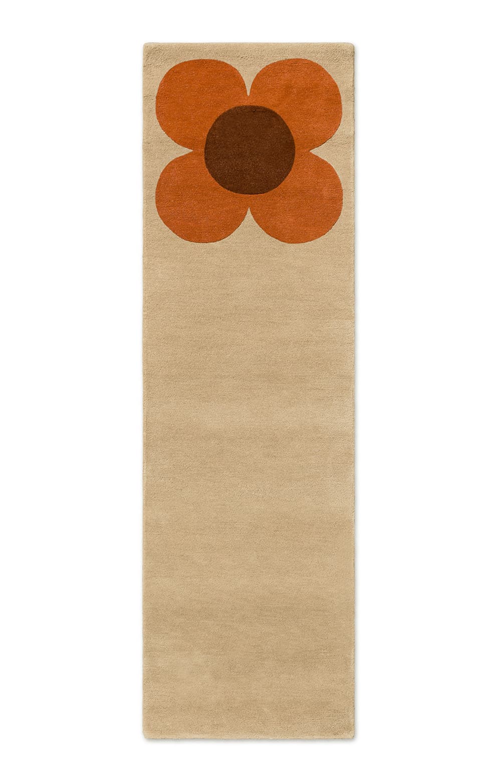 Dywan Flower Placement Pumpkin/Ecru beżowy, pomarańczowy, brązowy 120x180 cm, wełna, Orla Kiely - 374904