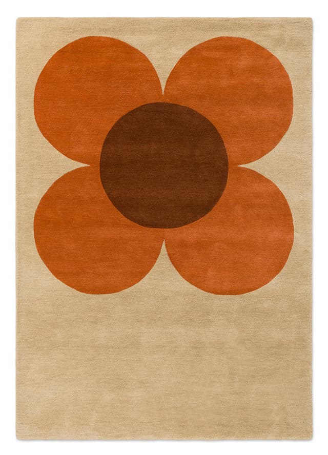 Dywan Flower Placement Pumpkin/Ecru beżowy, pomarańczowy, brązowy 250x350 cm, wełna, Orla Kiely - WYMIARY