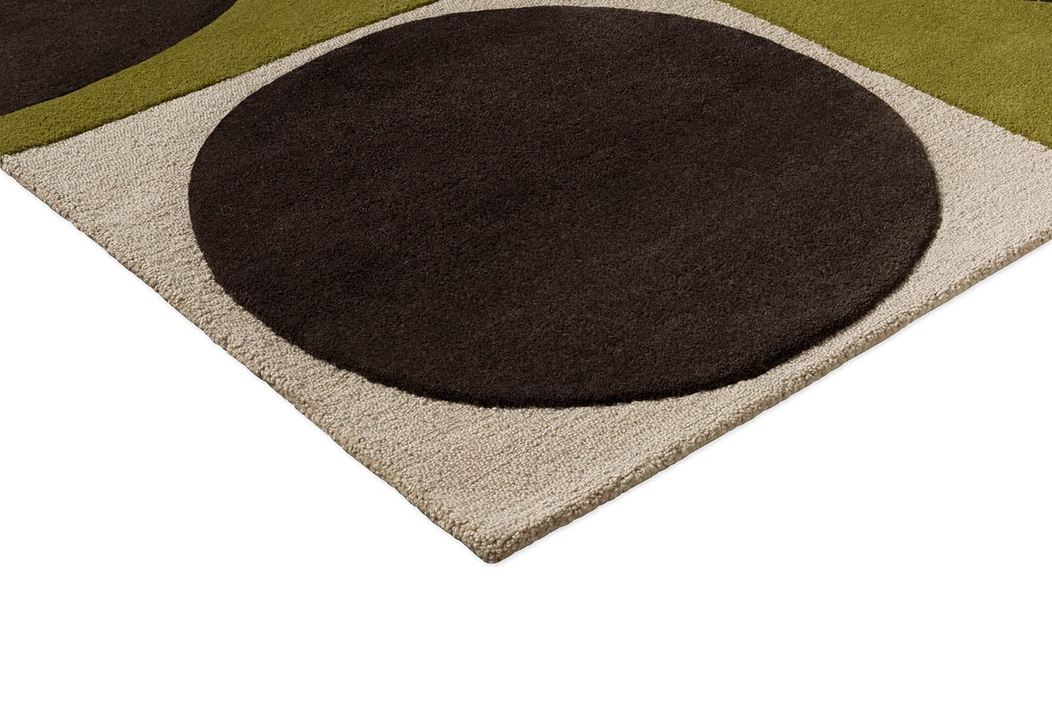 Rug Spot Square beige, navy blue, green 160x230 cm, wool, Orla Kiely - 374957