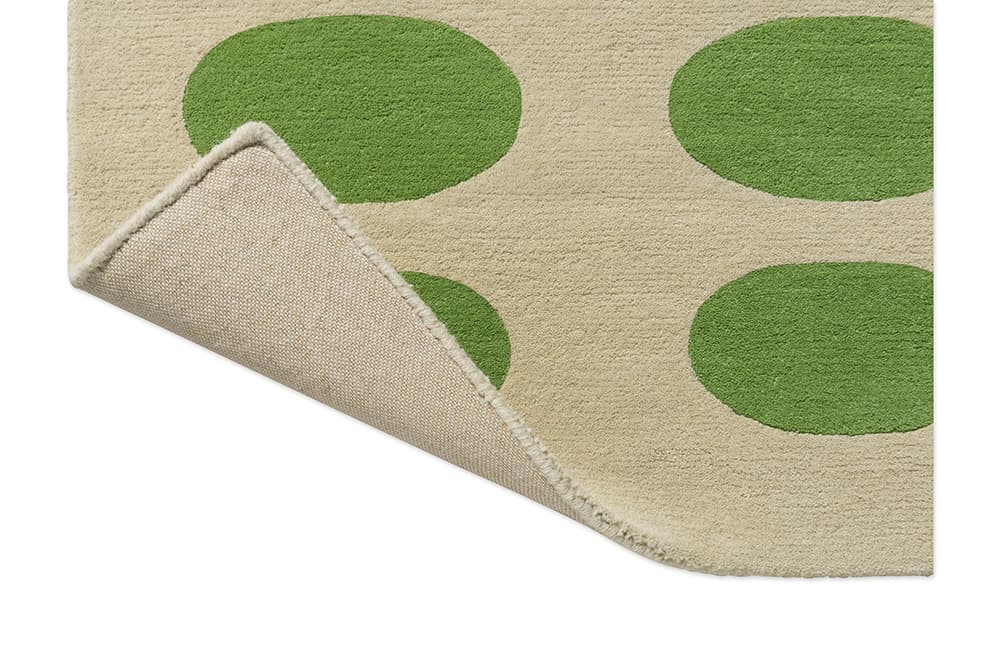 Rug Optical Oval beige, green 120x180 cm, wool, Orla Kiely - 375022