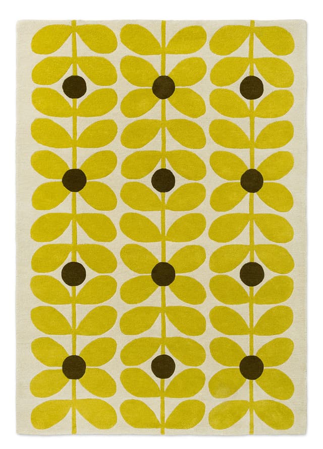 Rug Sixties Stem yellow, grey, brown 160x230 cm, wool, Orla Kiely - DIMENSION