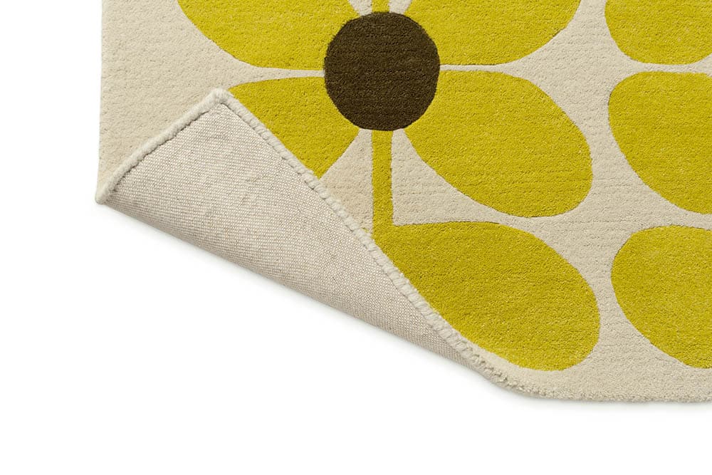 Rug Sixties Stem yellow, brown, white 250x350 cm, wool, Orla Kiely - 375098