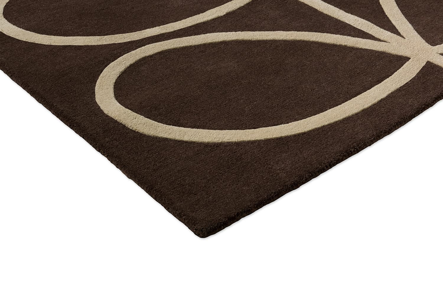 Dywan Giant Linear Stem brązowy, beżowy 120x180 cm, wełna, Orla Kiely - 375105