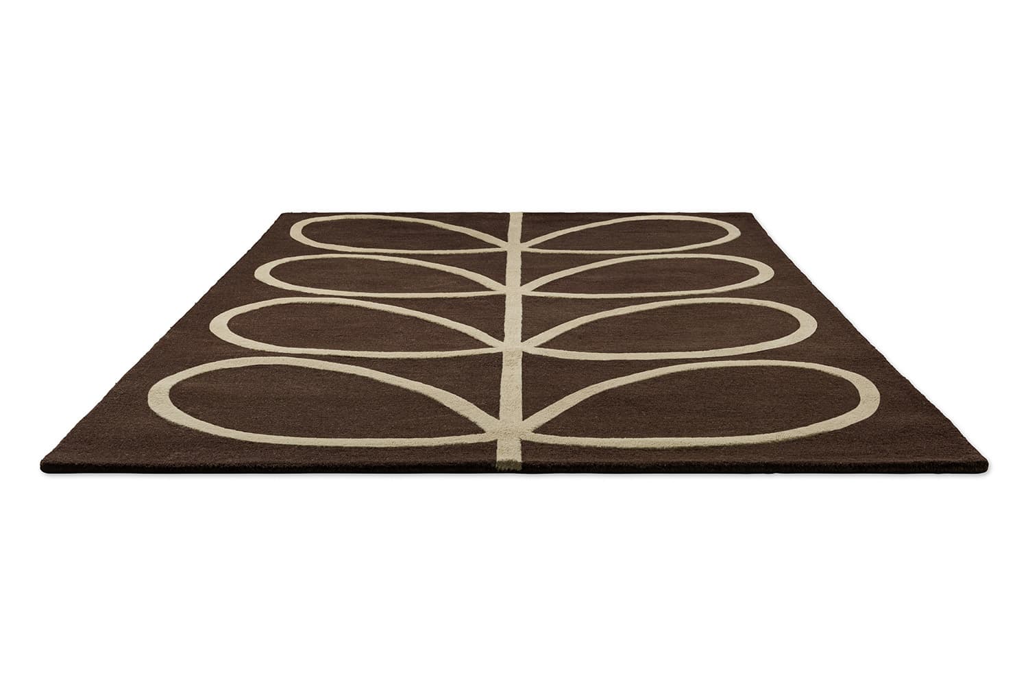 Dywan Giant Linear Stem brązowy, beżowy 160x230 cm, wełna, Orla Kiely - 375112
