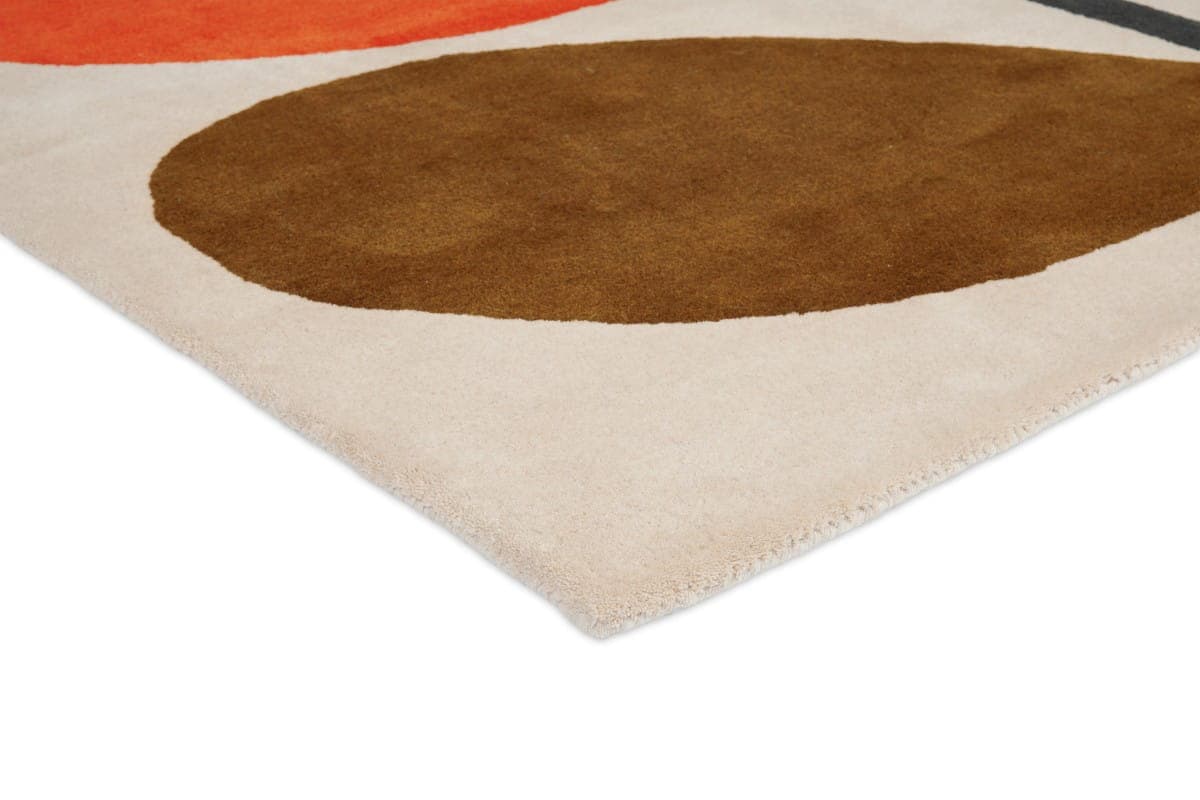 Dywan Giant Multi Stem beżowy, szary, zielony, niebieski, różowy, pomarańczowy, żółty, brązowy 200x280 cm, wełna, Orla Kiely - 375225