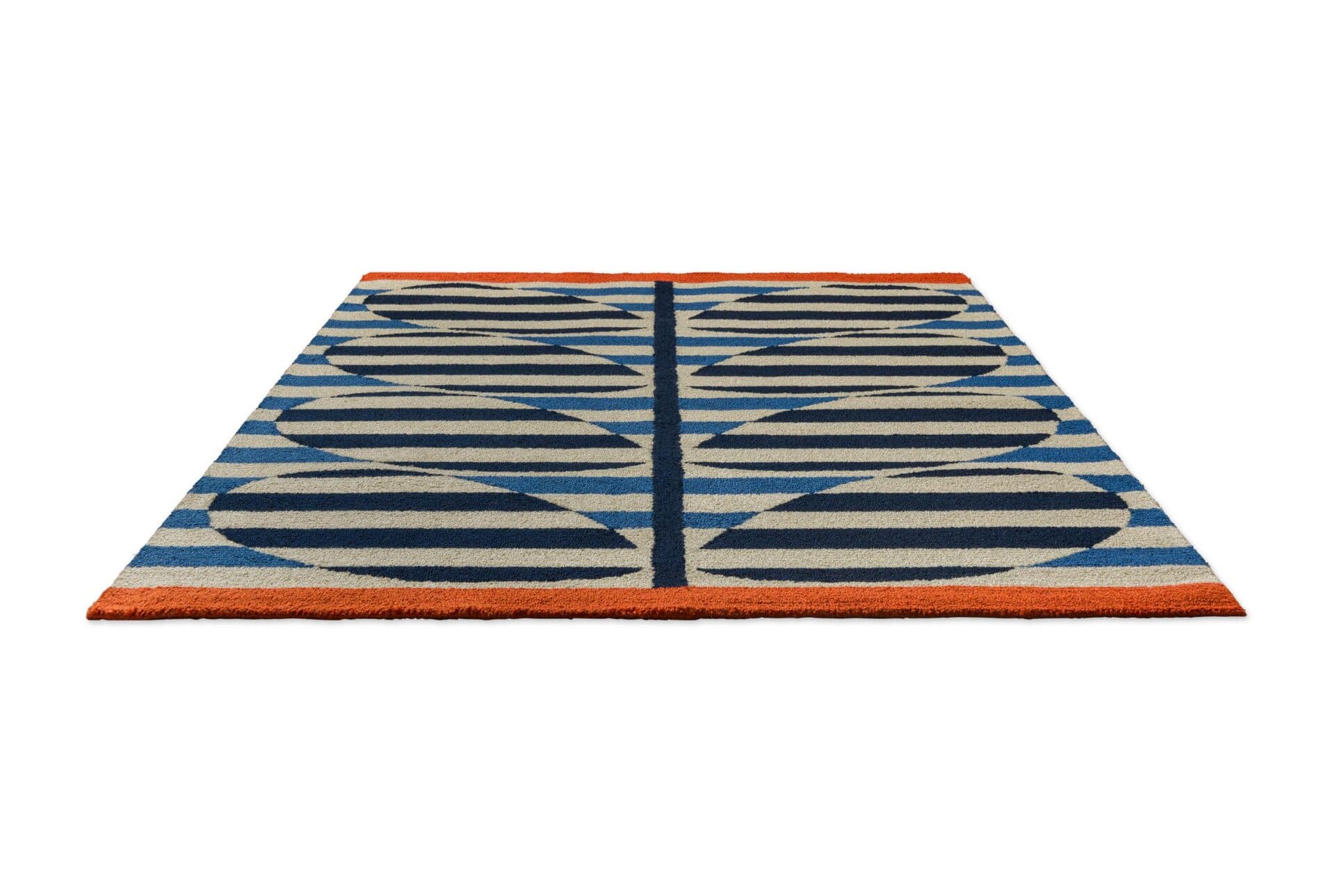 Outdoor rug Stripy Stem Azure beige, blue, orange, brown 140x200 cm, Orla Kiely - 375265