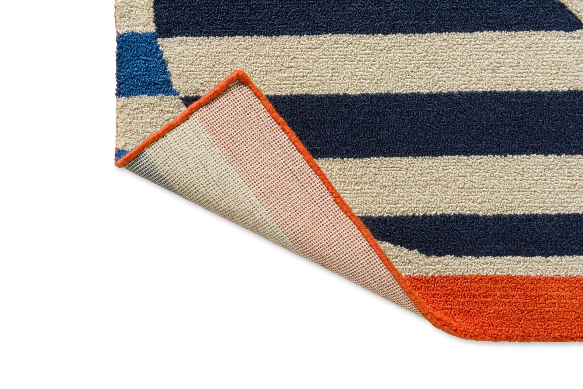 Outdoor rug Stripy Stem Azure beige, blue, orange, brown 160x230 cm, Orla Kiely - 375274