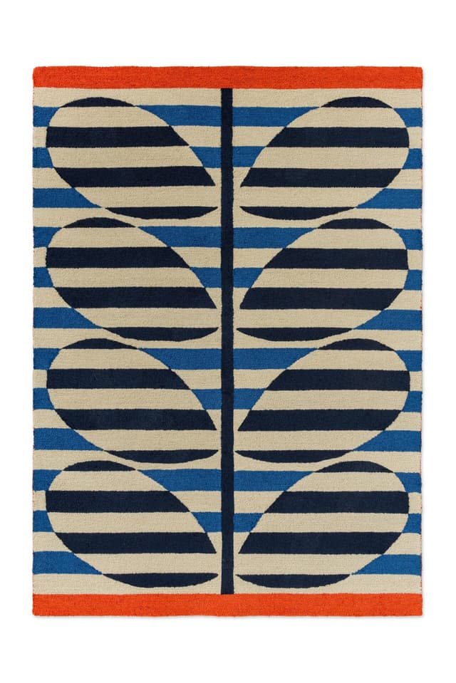 Rug Stripy Stem Azure beige, blue, orange, black 250x350 cm, Orla Kiely - DIMENSION