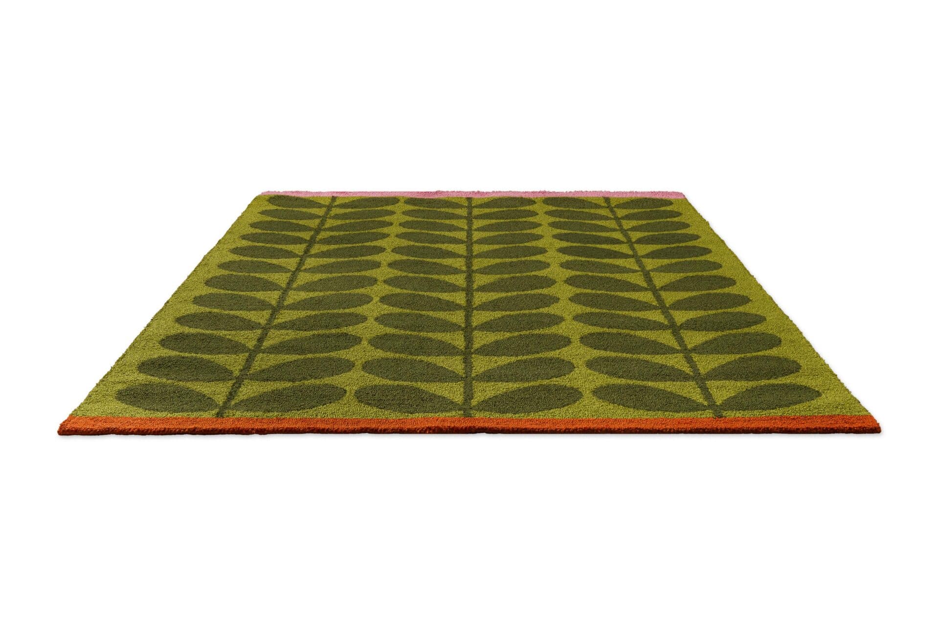 Outdoor rug Solid Stem Seagrass green, pink, orange, red 140x200 cm, Orla Kiely - 375298