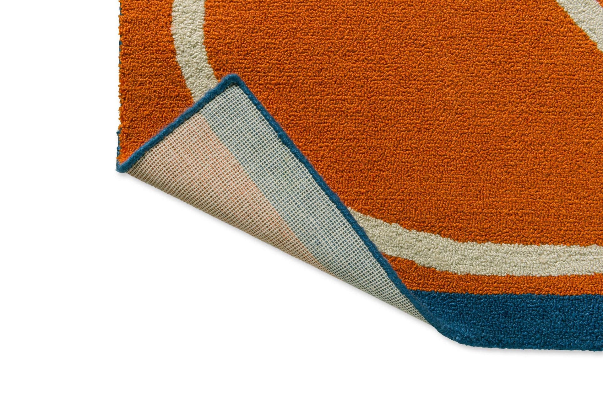 Dywan zewnętrzny Linear Stem Orange pomarańczowy, beżowy, niebieski 140x200 cm, Orla Kiely - 375371