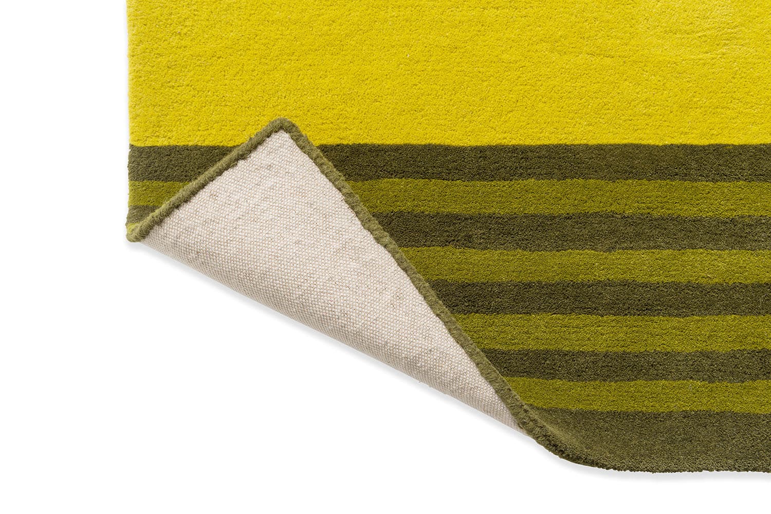 Rug Striped Tulip Seagrass black, green, yellow, white 200x280 cm, wool, Orla Kiely - 375413