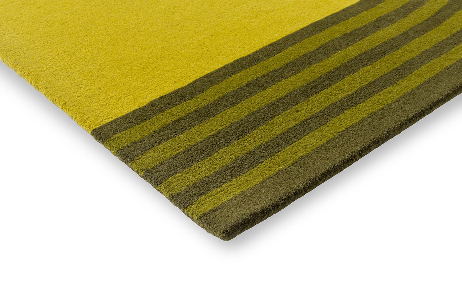 Rug Striped Tulip Seagrass black, green, yellow, white 250x350 cm, wool, Orla Kiely - 375420