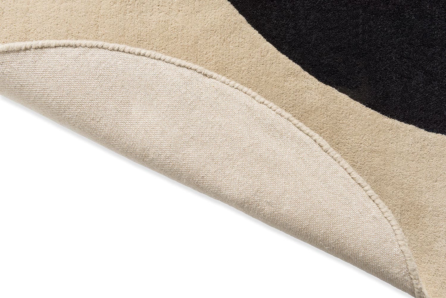 Rug Flower Spot beige, black 150x150, wool, Orla Kiely - 375449