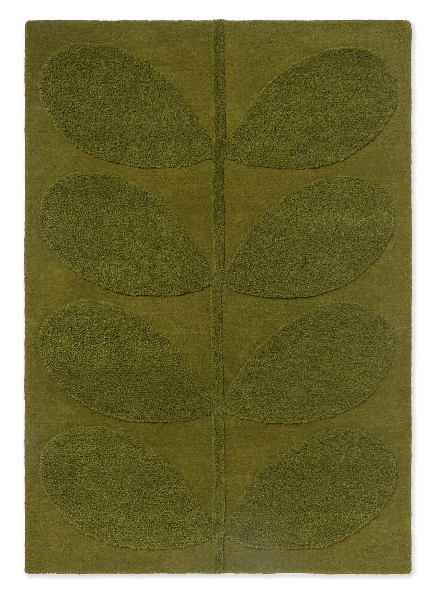 Rug Solid Stem Fern green 120x180, wool, Orla Kiely