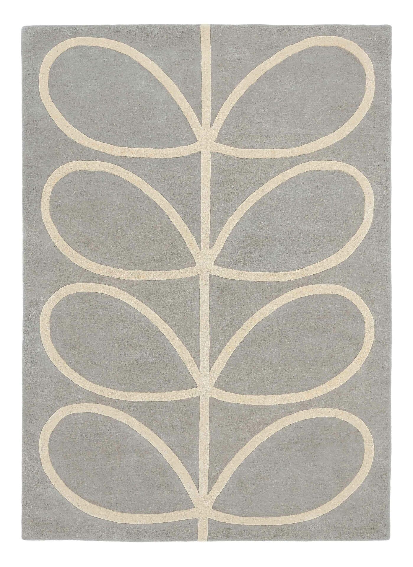 Dywan Giant Linear Stem szary, beżowy 200x280 cm, wełna, Orla Kiely